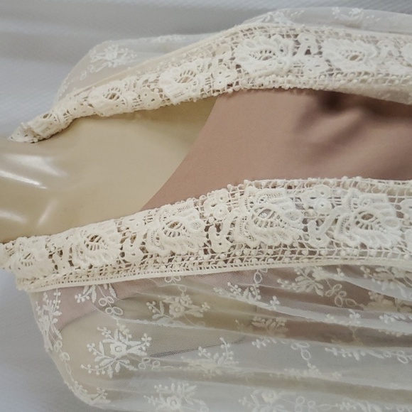 Nightcap by carisa rene lace kimono 85% Cotton, 15% Nylon Size 2 - Picture 5 of 9